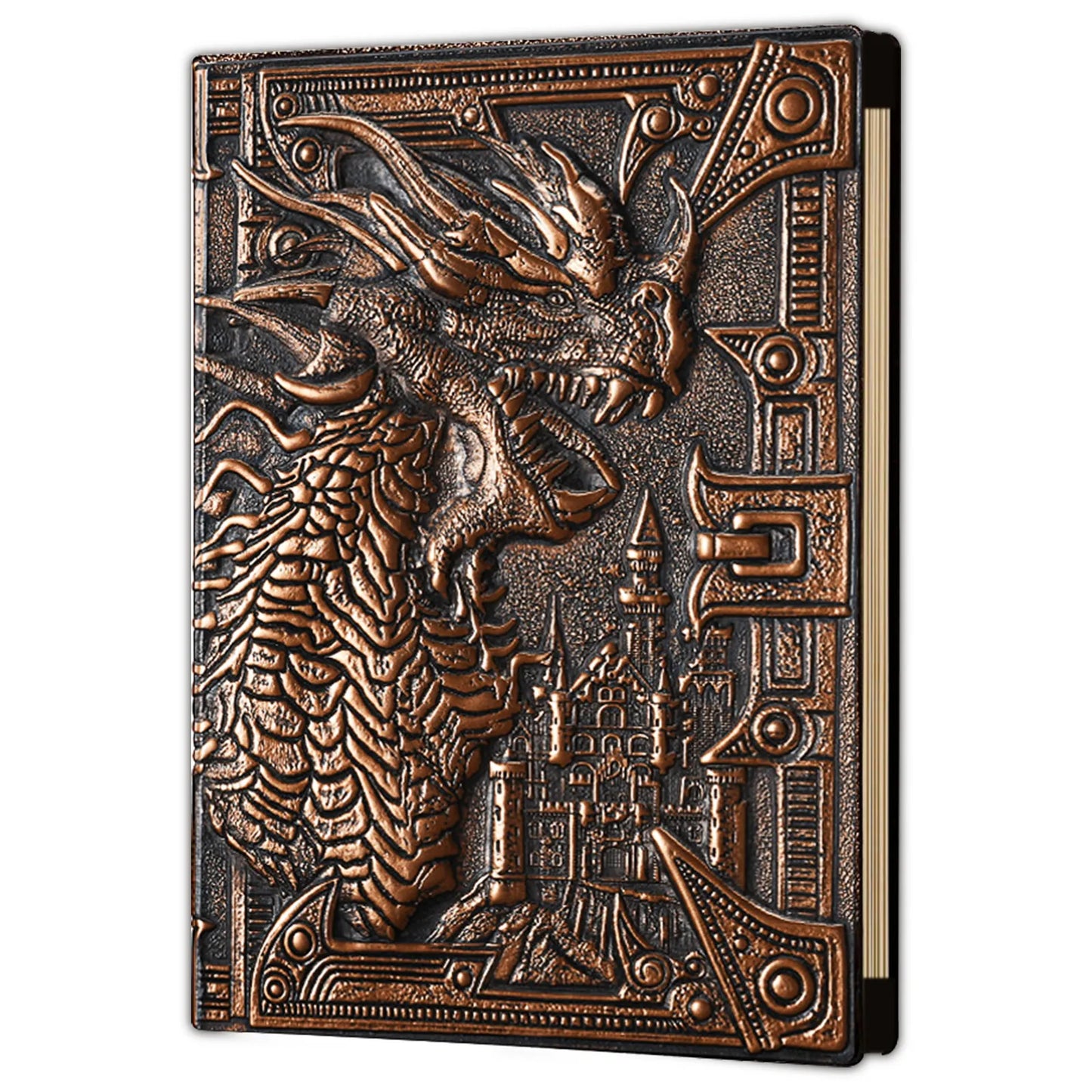 DND Campaign Journal with 3D Dragons Leather Cover - Dungeons and Dragons D&D accessories D and D RPG Notebook GM & Player