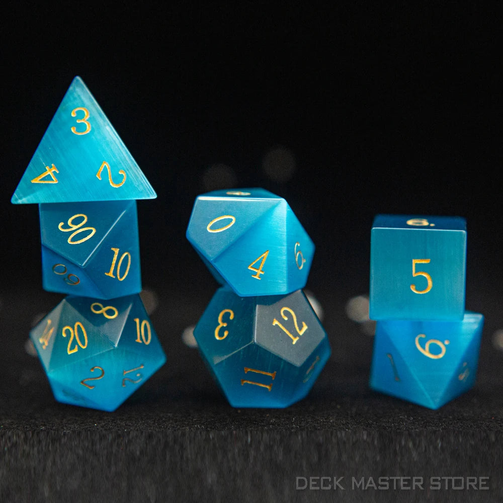 Full Set Polyhedral Dice Set Gemstone DnD Dice Set for Board Games - Dungeons and Dragons, RPG Game DND Magic Game