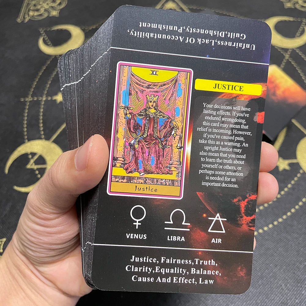 338g Dnd Tarot Big Size High Quality Mysterious Affirmation Cards Board Deck English Version Spiritual Altar Astrologie Trading