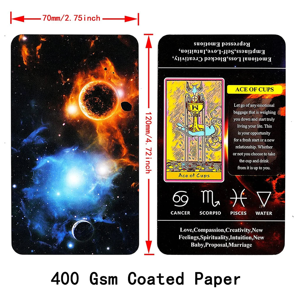 338g Dnd Tarot Big Size High Quality Mysterious Affirmation Cards Board Deck English Version Spiritual Altar Astrologie Trading