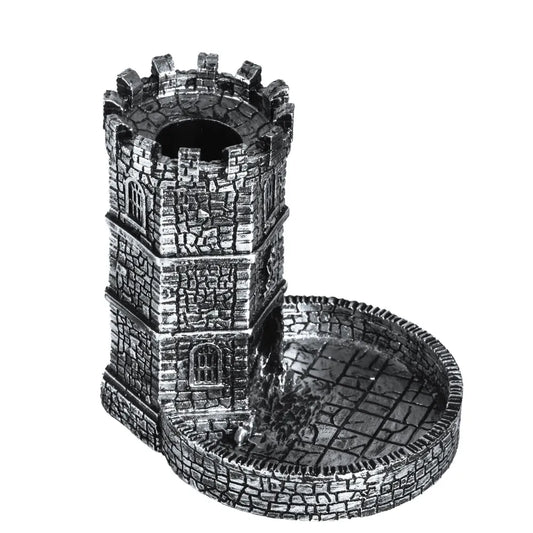 Resin Dice Tower Die Roller Castle Rolling Case City Wall Ancient Tower for DND, Board Game, D&D, RPG, Desktop Decoration